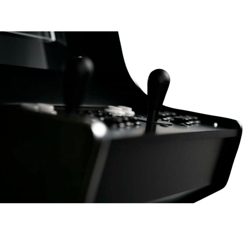 Bespoke Arcades Apex Custom Arcade Machine Black Finish Joy stick Close up side View