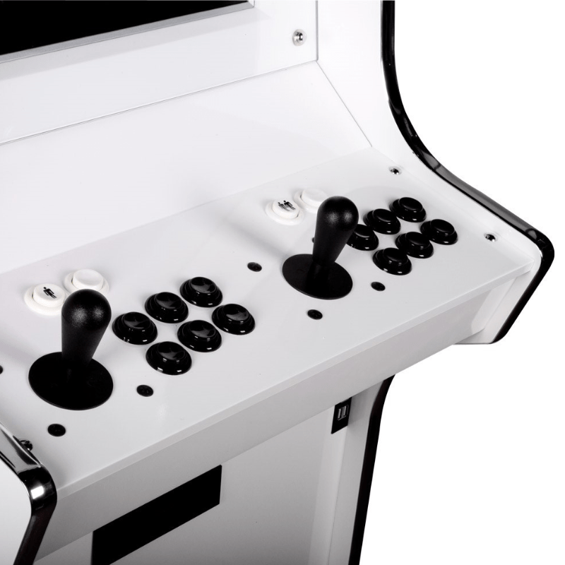 Bespoke Arcades Apex Custom Arcade Machine White control panel View