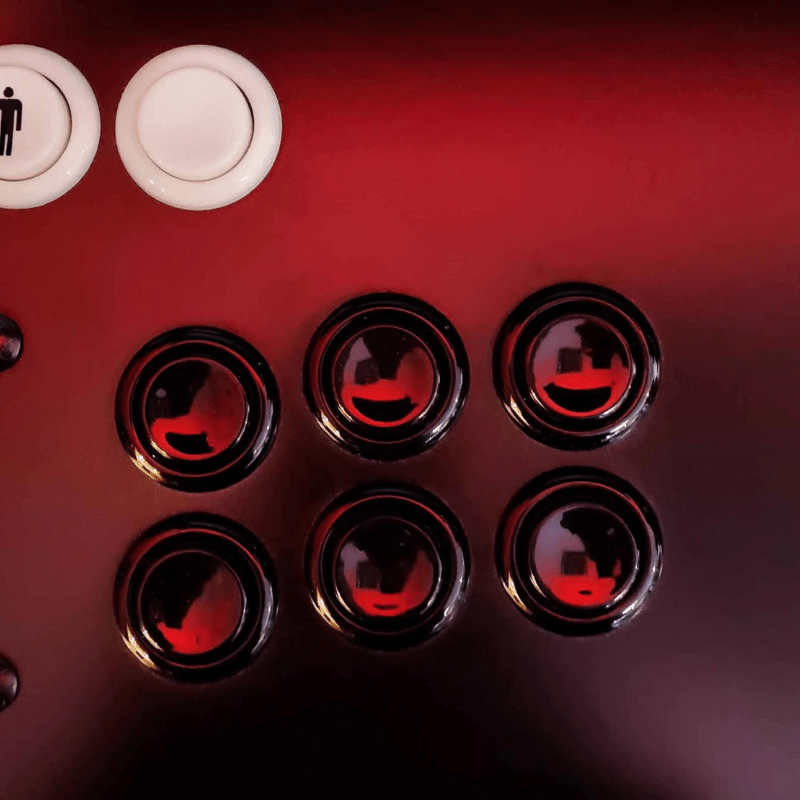 Bespoke Arcades EVO MEDIA Standard Buttons Black Close View